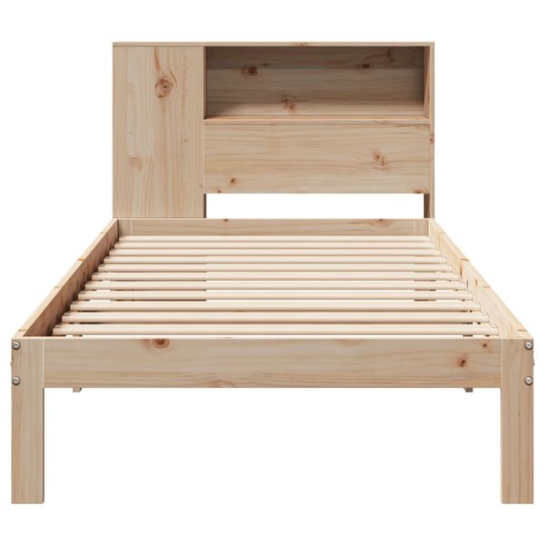 vidaXL Lit bibliothèque sans matelas 75x190 cm bois de pin massif