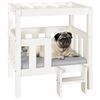 vidaXL Lit pour chien Blanc 65,5x50,5x70 cm Bois de pin solide