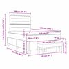vidaXL Lit &agrave; ressorts avec matelas Bleu 120 x 200 cm tissu
