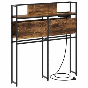 vidaXL T&ecirc;te de lit de rangement Ch&ecirc;ne fum&eacute; 75 cm Bois d'ing&eacute;nierie
