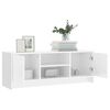 vidaXL Meuble TV blanc brillant 102x30x37,5 cm bois d'ing&eacute;nierie