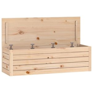 vidaXL Bo&icirc;te de rangement 109x36,5x33 cm Bois massif de pin