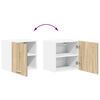 vidaXL Armoire suspendue Ch&ecirc;ne Sonoma et Blanc 40 x 31 x 40 cm