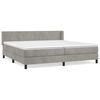 vidaXL Sommier &agrave; lattes de lit et matelas Gris clair 200x200cm Velours