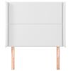 vidaXL T&ecirc;te de lit avec oreilles Blanc 93x16x118/128 cm Similicuir