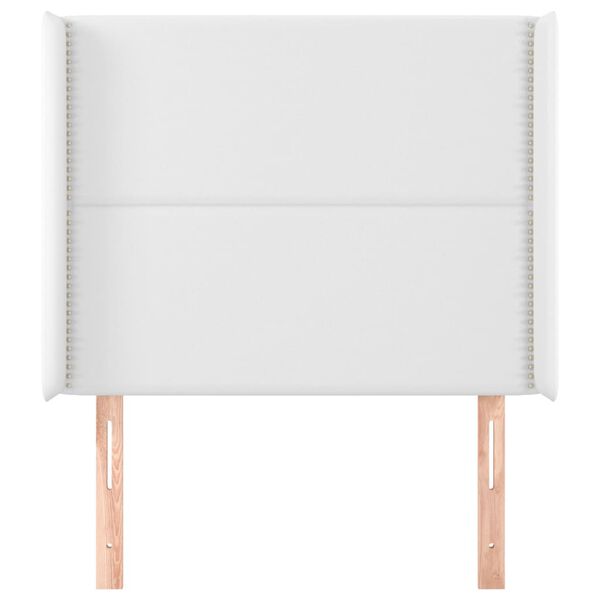 vidaXL T&ecirc;te de lit avec oreilles Blanc 93x16x118/128 cm Similicuir