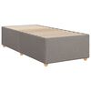 vidaXL Sommier &agrave; lattes de lit avec matelas Taupe 90x190 cm Tissu