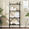 vidaXL Biblioth&egrave;que &agrave; 4 niveaux noir 56x31,5x138,5cm bois d'ing&eacute;nierie