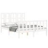 vidaXL Cadre de lit sans matelas blanc bois de pin massif
