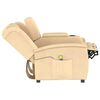 vidaXL Fauteuil de massage inclinable et porte-gobelet 2 places cr&egrave;me