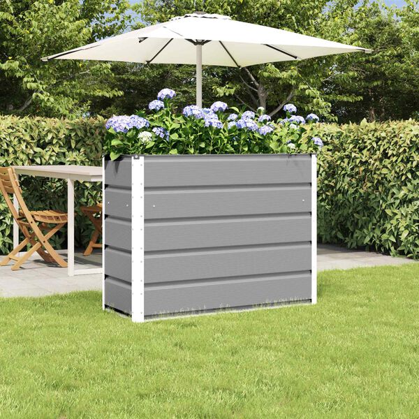 vidaXL Jardini&egrave;re Gris clair 100 x 40 x 75 cm Acier