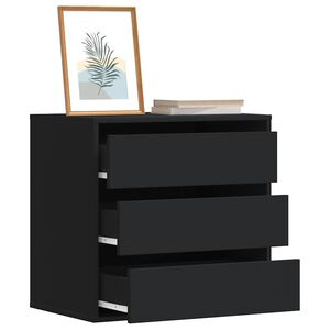 vidaXL Commode d'angle noir 60x41x58 cm bois d'ing&eacute;nierie