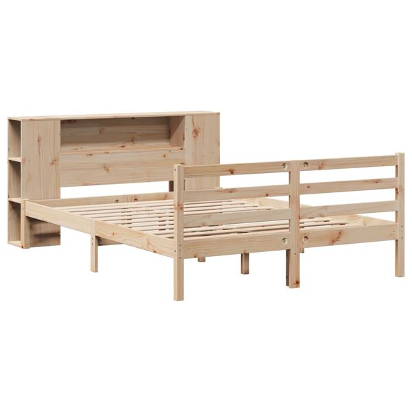 vidaXL Lit bibliothèque sans matelas 120x200 cm bois de pin massif
