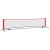 vidaXL Filet de tennis Noir et Rouge 396 x 92 x 87 cm Polyester