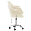 vidaXL Chaise pivotante de bureau Cr&egrave;me Tissu