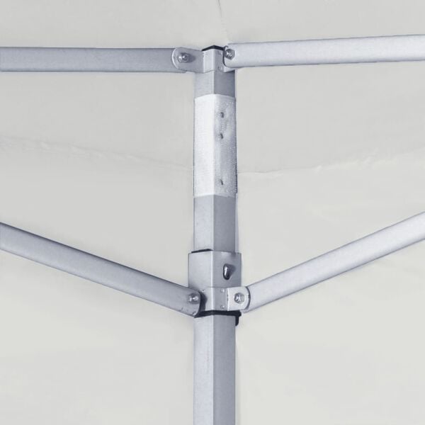 vidaXL Tente de r&eacute;ception pliable avec 2 parois 2x2 m Acier Blanc