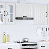 vidaXL Armoire murale de cuisine Lucca blanc brillant bois ing&eacute;nierie