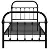 vidaXL Cadre de lit sans matelas noir m&eacute;tal 90x200 cm
