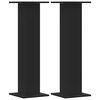 vidaXL Supports pour plantes 2 pcs noir 30x30x95 cm bois d'ing&eacute;nierie