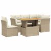 vidaXL Salon de jardin avec coussins 5 pcs beige r&eacute;sine tress&eacute;e