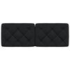 vidaXL Coussin de t&ecirc;te de lit noir 140 cm tissu