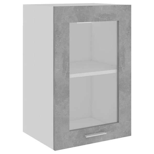 vidaXL Vitrine suspendue "Lyon" Gris béton 40 x 31 x 60 cm Bois d'ingénierie