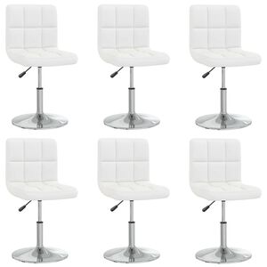 vidaXL Chaises &agrave; manger lot de 6 blanc similicuir