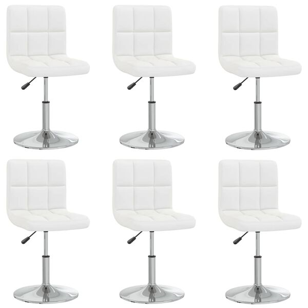 vidaXL Chaises &agrave; manger lot de 6 blanc similicuir
