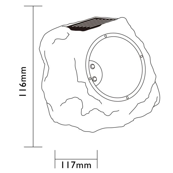 Luxform Lampe de rocher de jardin LED solaire Andes 3 pcs