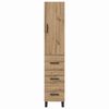 vidaXL Haut Armoire avec tiroir Ch&ecirc;ne artisanal 34,5 x 34 x 180 cm