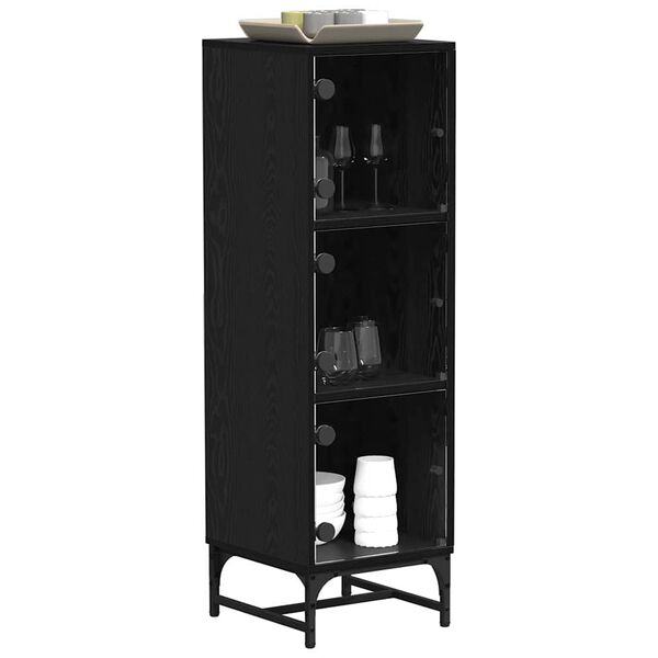 vidaXL Haut Armoire Chêne noir 35 x 37 x 117 cm Bois d'ingénierie