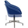 vidaXL Chaise pivotante de bureau Bleu Tissu