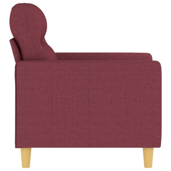vidaXL Fauteuil Rouge bordeaux 60 cm Tissu