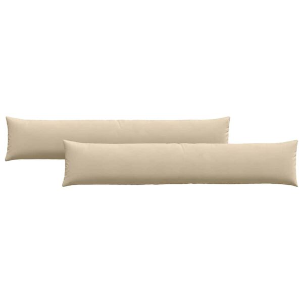 vidaXL Coussins de canapé 2 pcs Crème 200 x 40 cm tissu