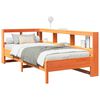 vidaXL Lit biblioth&egrave;que sans matelas cire marron 90x200 cm pin massif