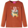 T-shirt enfants &agrave; manches longues cognac 116