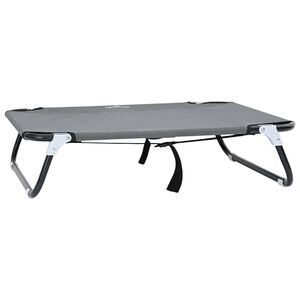vidaXL Lit pour Chien 70 x 46 x 18 cm Acier Gris clair