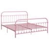 vidaXL Cadre de lit sans matelas rose m&eacute;tal 180x200 cm