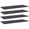vidaXL Panneaux de biblioth&egrave;que 4 pcs Gris 100x40x1,5 cm Agglom&eacute;r&eacute;
