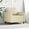 vidaXL Fauteuil Cr&egrave;me 60 cm Similicuir