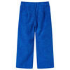 Pantalons pour enfants velours côtelé bleu cobalt 140