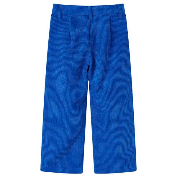 Pantalons pour enfants velours côtelé bleu cobalt 140