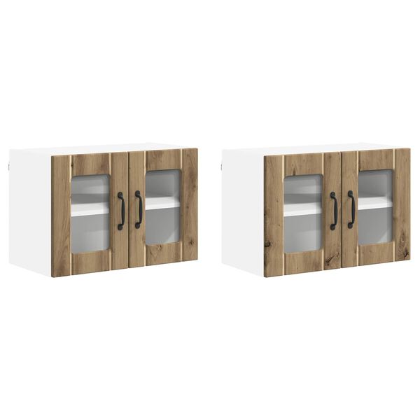 vidaXL Armoire de cuisine Lucca 2 pcs Ch&ecirc;ne artisanal 60 x 31 x 40 cm