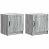 vidaXL Cabinet de chevet 2 pi&egrave;ces Sonoma gris 43 x 34,5 x 47 cm
