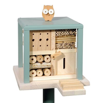 LUXUS-INSEKTENHOTELS Hôtel à insectes et support Cube Friendly Owl Inn