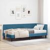 vidaXL Cadre de lit d'angle avec matelas 2 pcs Bleu Velours