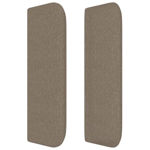 vidaXL T&ecirc;te de lit avec oreilles Taupe 147x16x78/88 cm Tissu