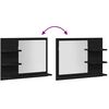 vidaXL Miroir de salle de bain chêne noir 60x10,5x45cm bois ingénierie