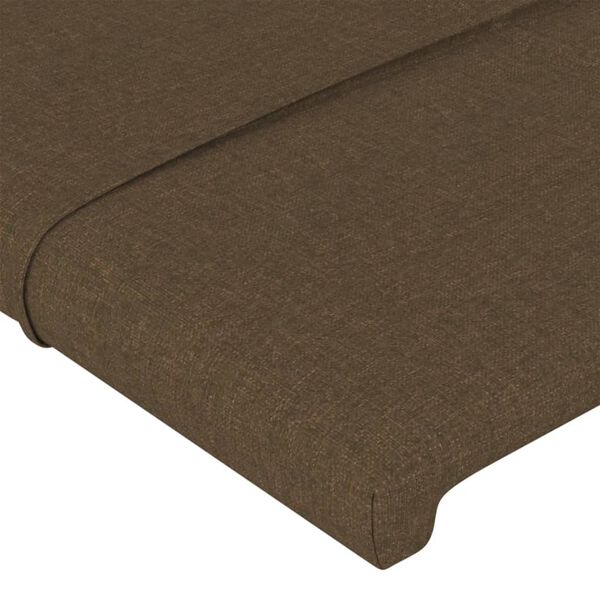 vidaXL T&ecirc;tes de lit Marron fonc&eacute; 160 x 5 x 78/88 cm Tissu