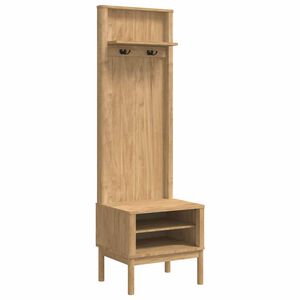 vidaXL Meuble de couloir FLORO Cire marron 50 x 40 x 158 cm